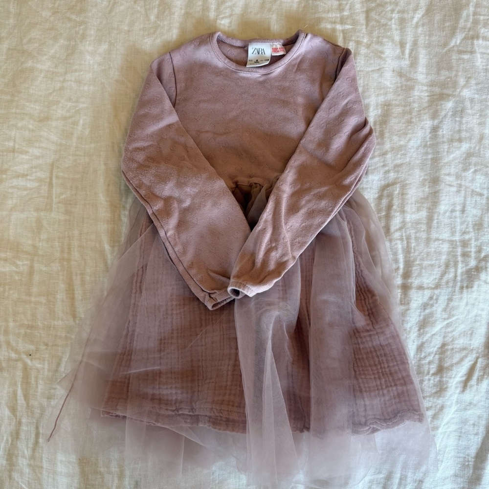 Zara Kids Casual Dress in Mauve